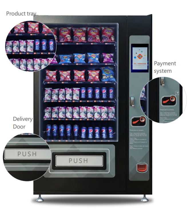 Snack and beverage vending machine with 10.1" touchscreen 2