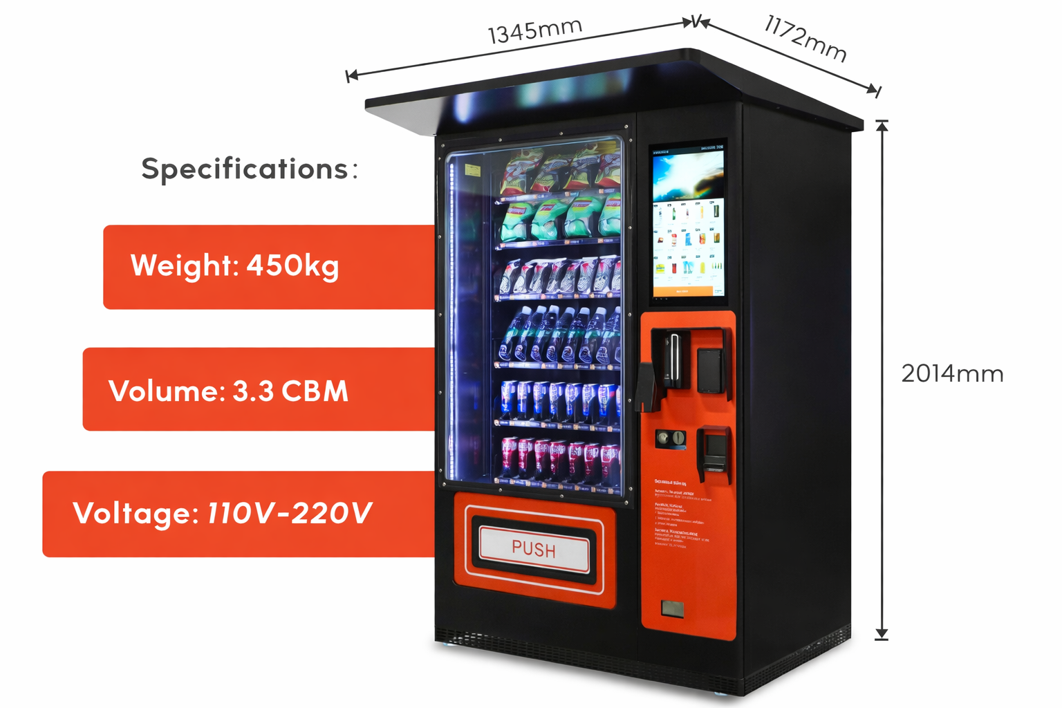 External vending machine with a 49-inch display 2