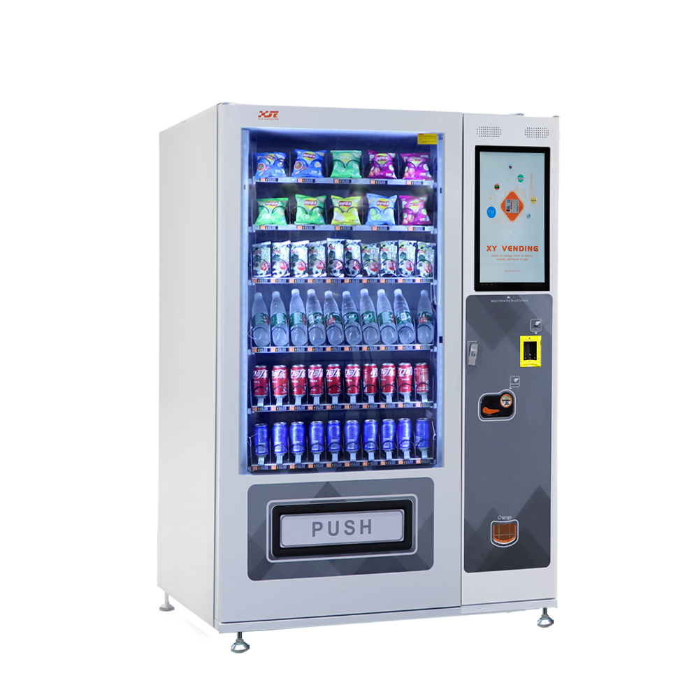 Combined snack and beverage machine with a 21.5" display 2