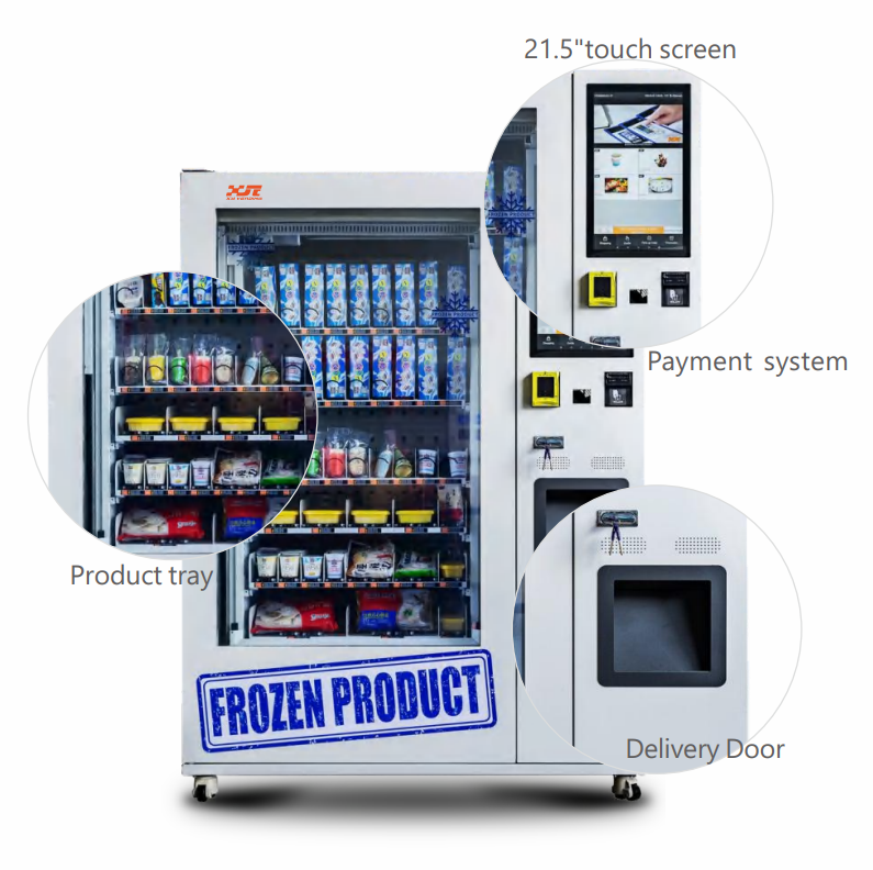 Large frozen food vending machine with touchscreen 2