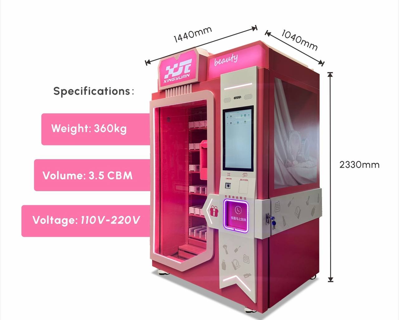 Beauty vending automat with LED display 3
